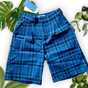 Plaid Bermuda Shorts, sz S-M NWT